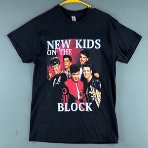 New Kids on The Block Black Graphic Tee Shirt